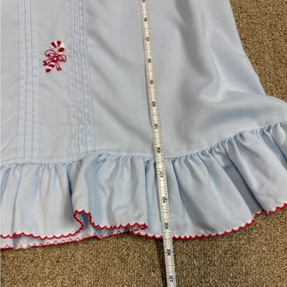 Sweet Dreams: Girls Light Blue Candy Cane Night Gown, Size 5